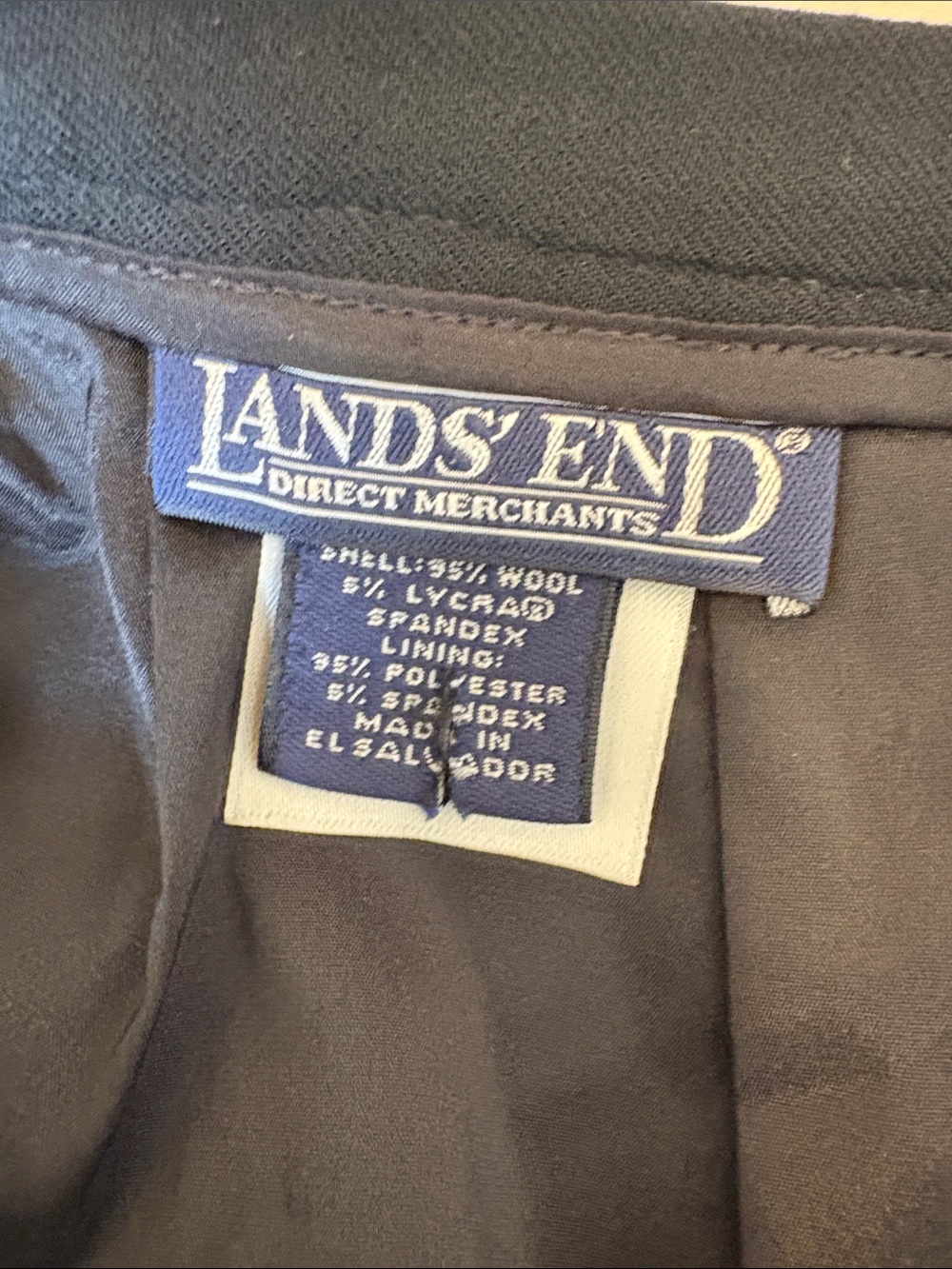 Lands' End Black Pencil Skirt - Classic Workwear - Picture 2 of 5
